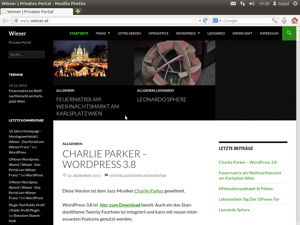 Charlie Parker – WordPress 3.8